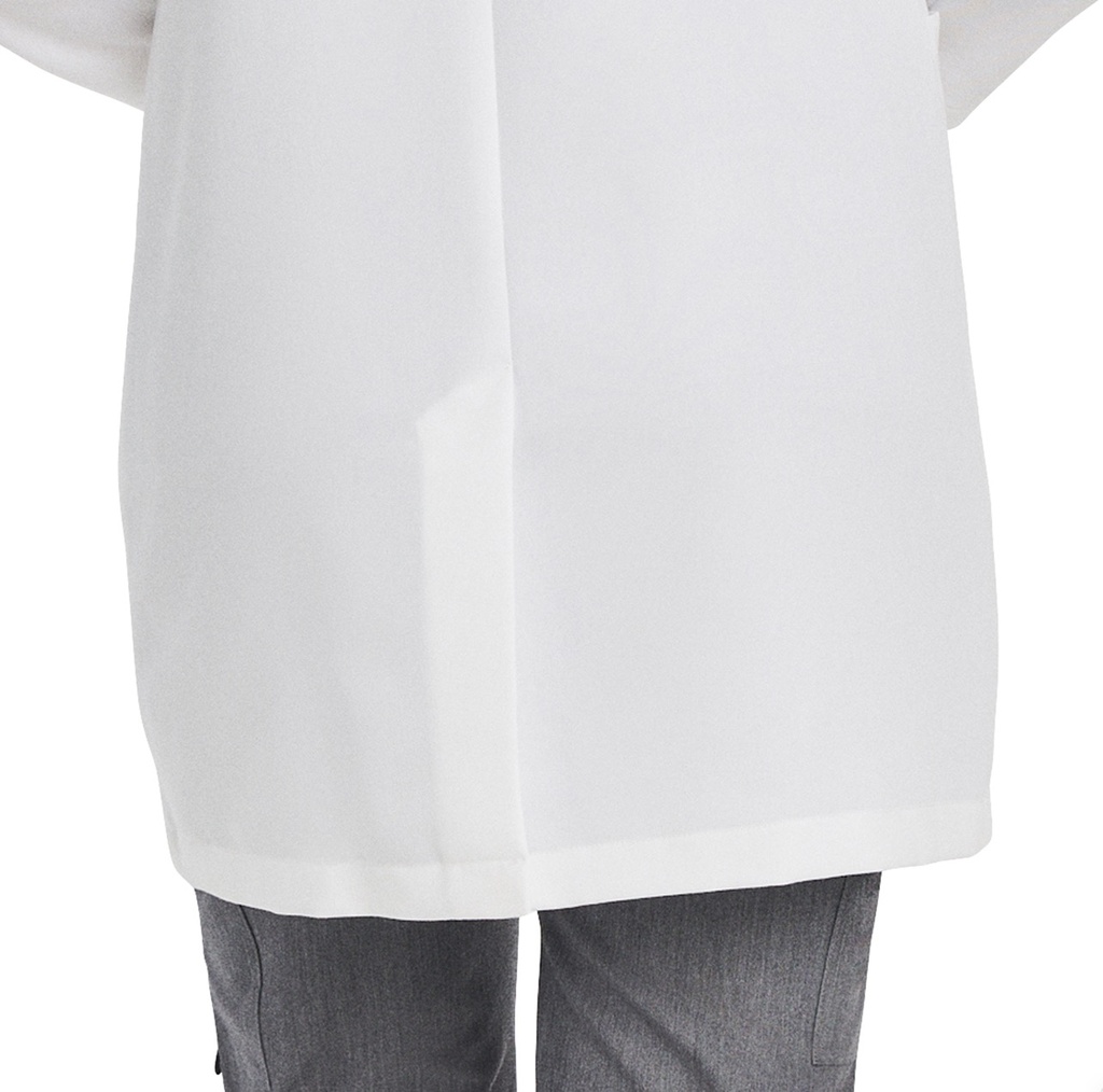 WL801 - Bata blanca tipo tableta de 5 bolsillos y cuerpo entero