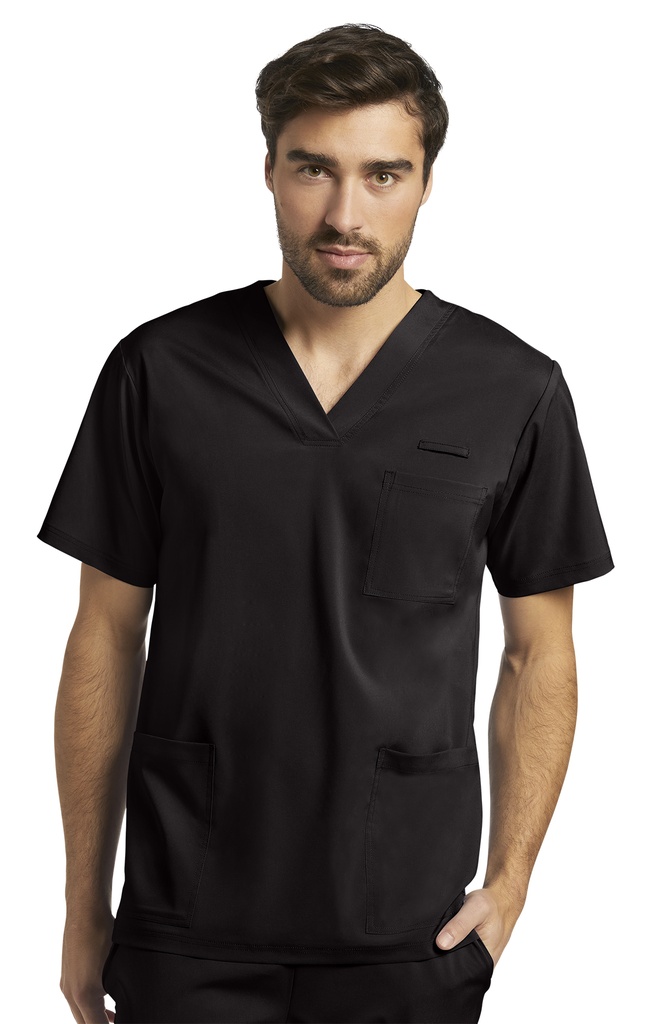 2263 Camisa Médica de Hombre Cuello V Fit
