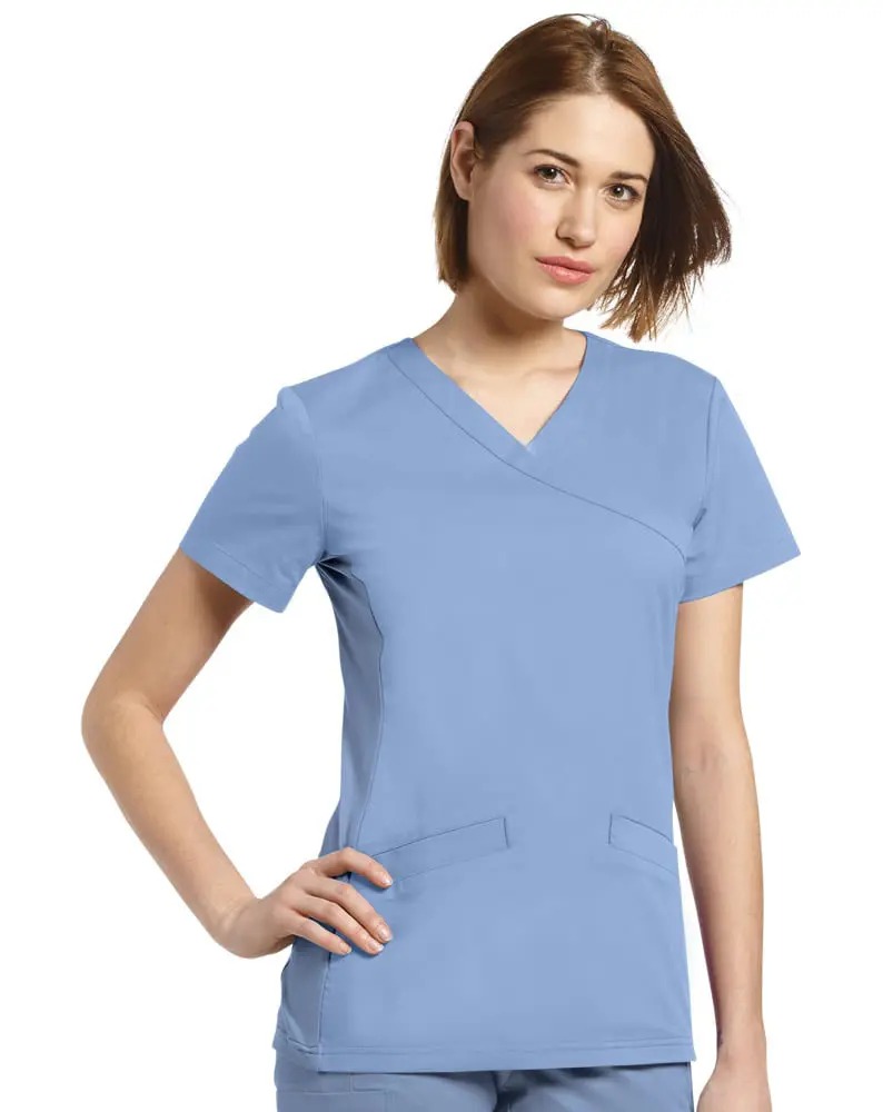 742 Camiseta Médica con Paneles Laterales de Punto Cruzado Allure